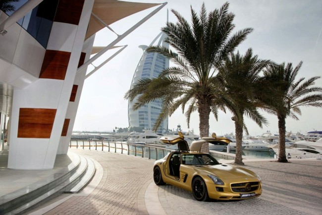 Mercedes SLS AMG Desert Gold