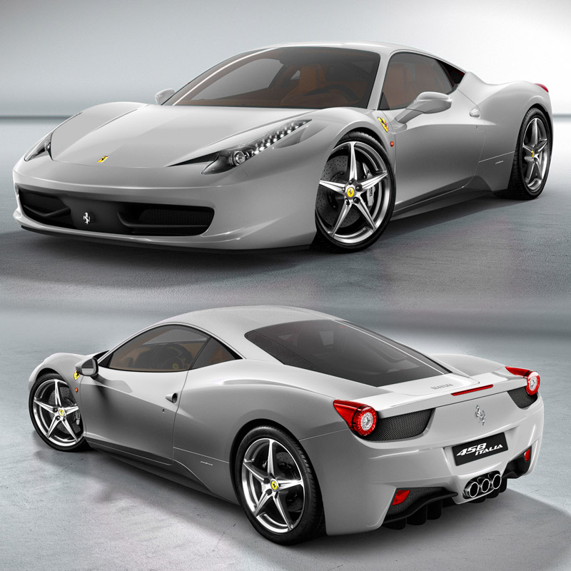 Ferrari 458 Italia Silver 2