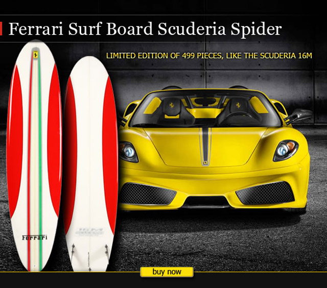 Ferrari Surf Board Scuderia Spider