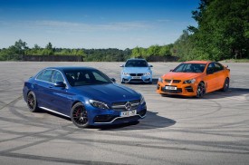 Mercedes-Benz-C63-AMG-vs.-BMW-M3-and-Vauxhall-VXR8-GTS-1