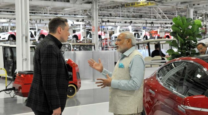 Narendra Modi at Tesla Motors
