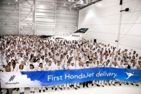 Honda-Aircraft-Company-in-Greensboro-celebrates-first-HondaJet-delivery
