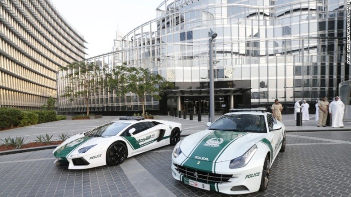 Dubai police car, lamborghini, ferrari