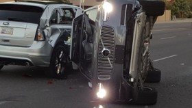 Uber self-driving test car crash Arizona