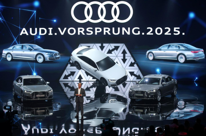 New Audi A8 images from Barcelona, July 2017