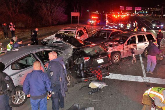 Suffolk County five car crash