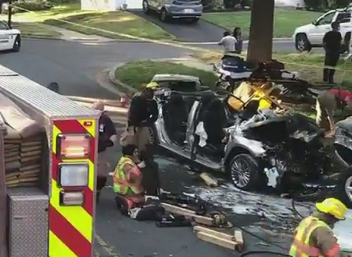 car crash in Park Vista Drive, Montgomery County