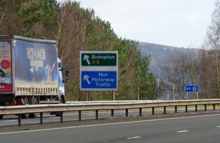 M8 motorway, junction 31, Scotland