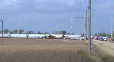 crash between pickup and train near Maize in Kansas