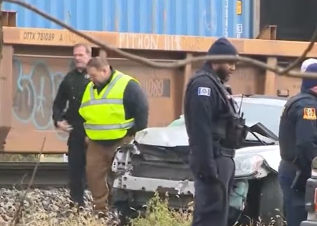 train-car crash in Gary, Indiana
