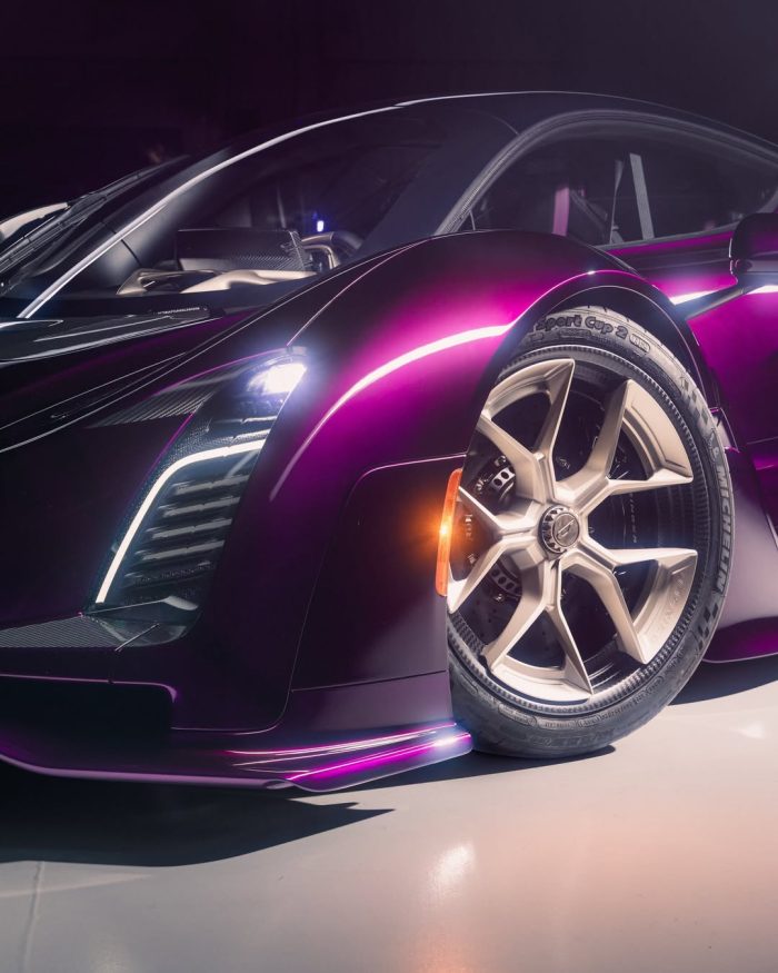 Purple-and-Gold Czinger 21C VMax Royal Venom Arrives in Miami with 1,233 Horsepower